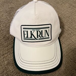 New Balance White and Dark Green ELK RUN Trucker Cap